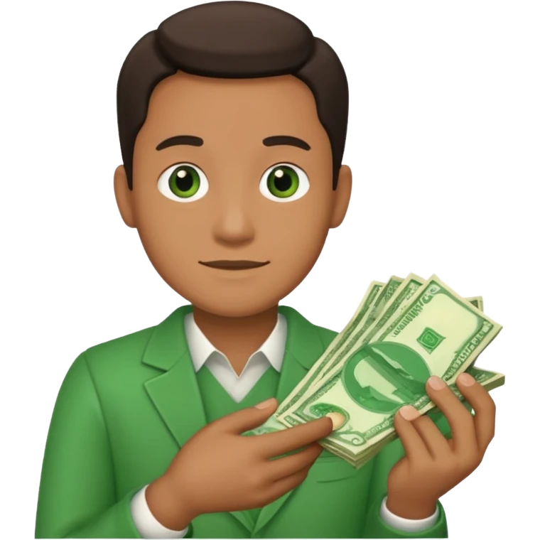 Maintenance guy with money emoji