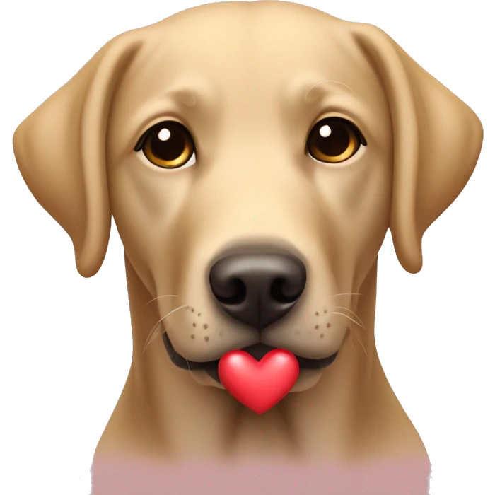 Labrador retriever with heart at the nose  emoji