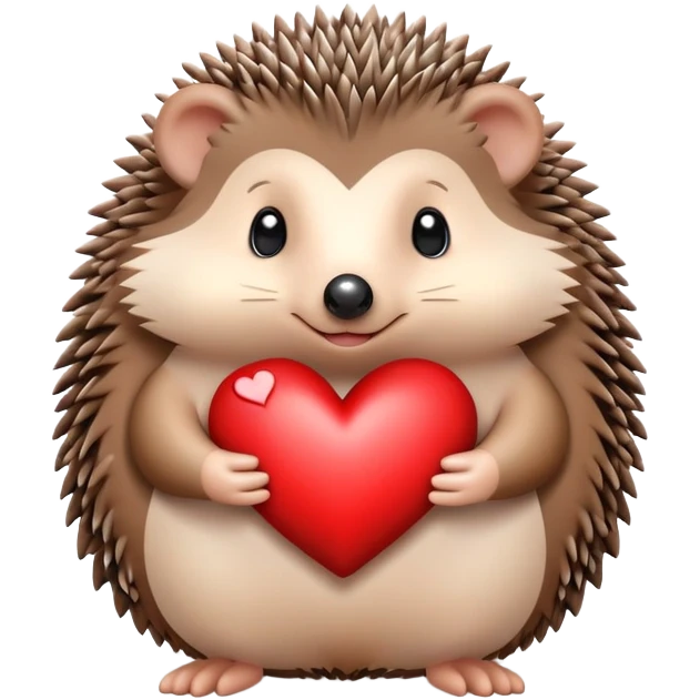 ежик с сердечком emoji