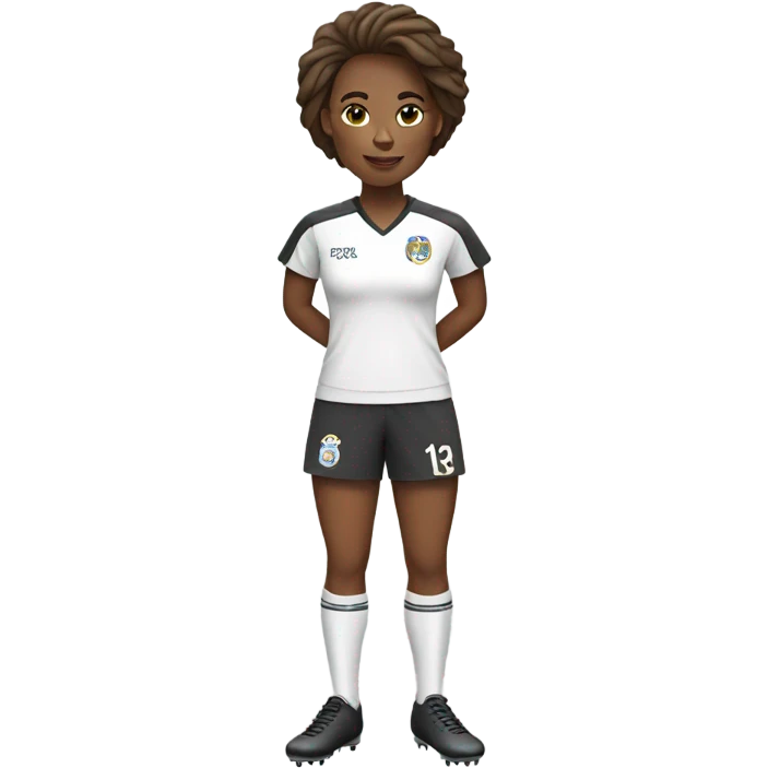 Woman wearing a soccer kit emoji