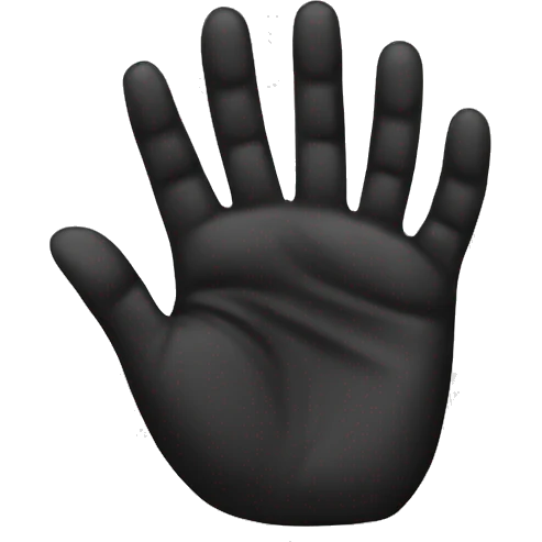 Black hand emoji