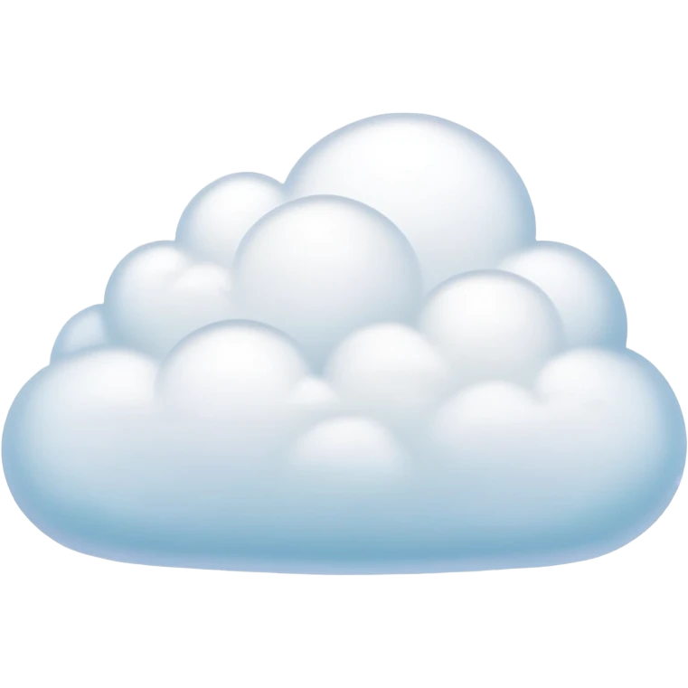 soft misty white cloud with gentle gradients, floating and light, representing powdery musk scent, transparent background emoji