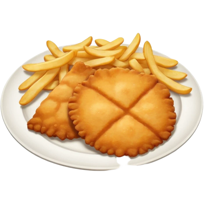 Schnitzel and chips emoji