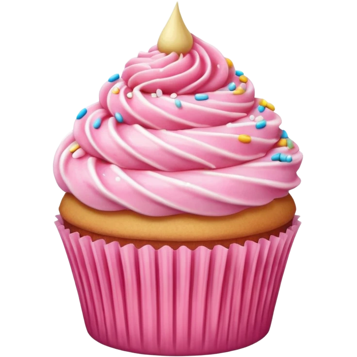Cupcake with pink icing emoji