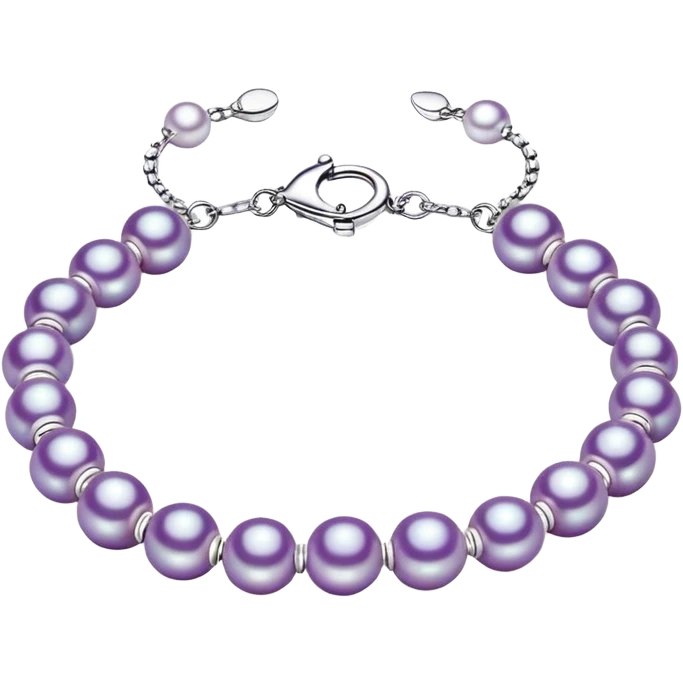 Pearl purple braclet emoji