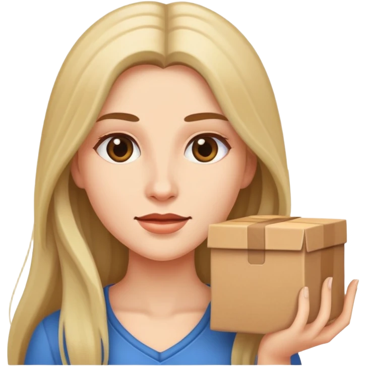 the woman is delivery with long hair emoji