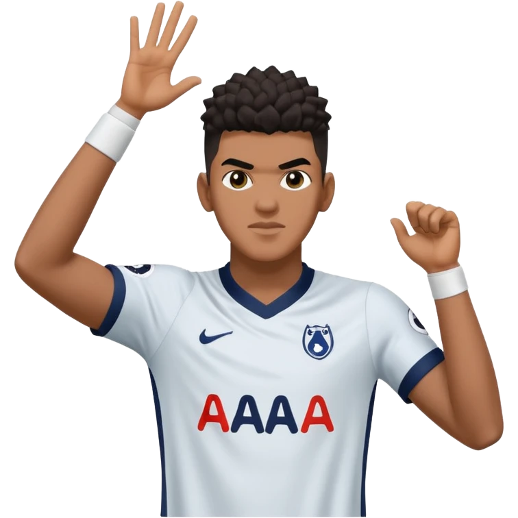 Dominic solanke tottenham Hotspur footballer doing naruto celebration emoji