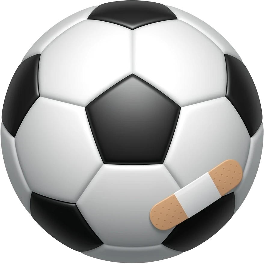 soccer ball bandaid emoji