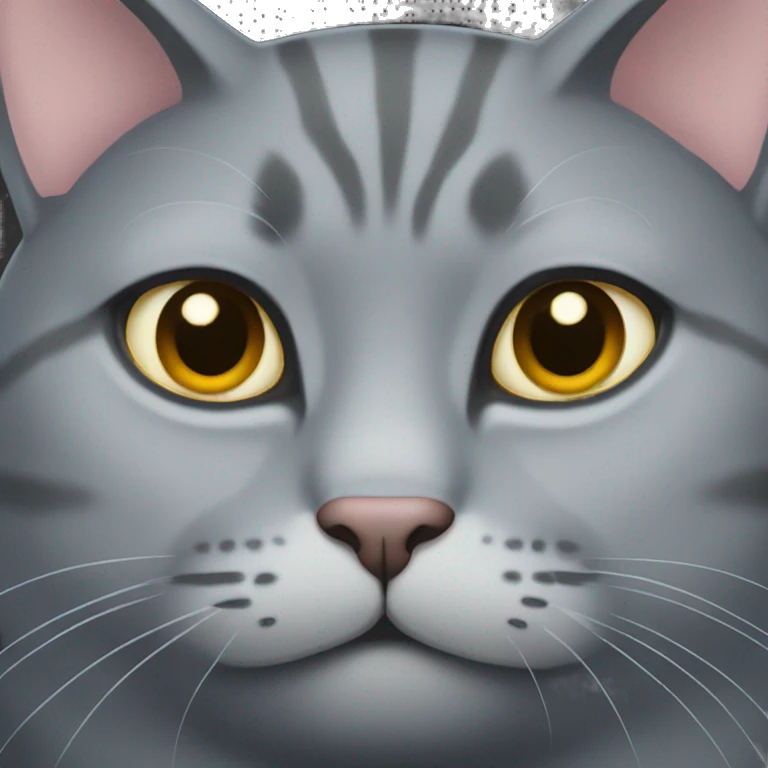 fat grey cat emoji