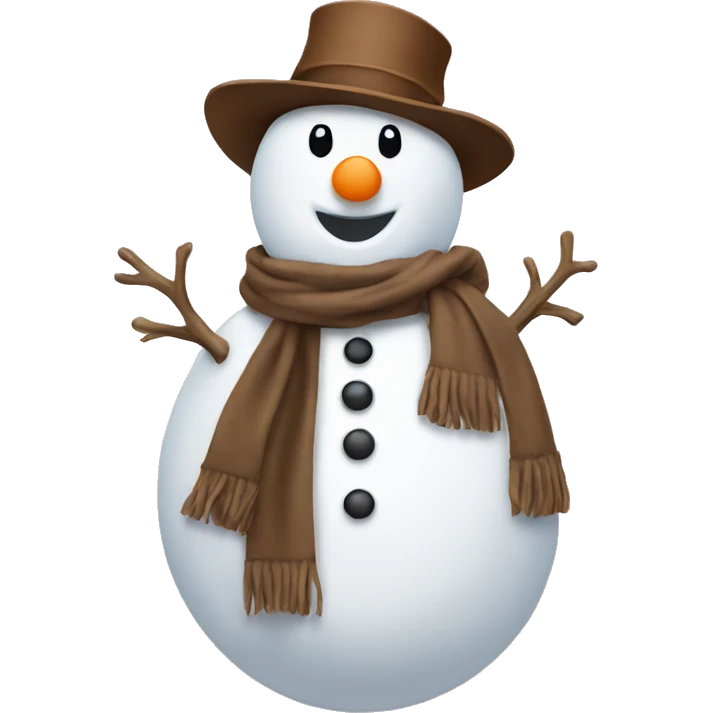 snowman with a brown hat emoji