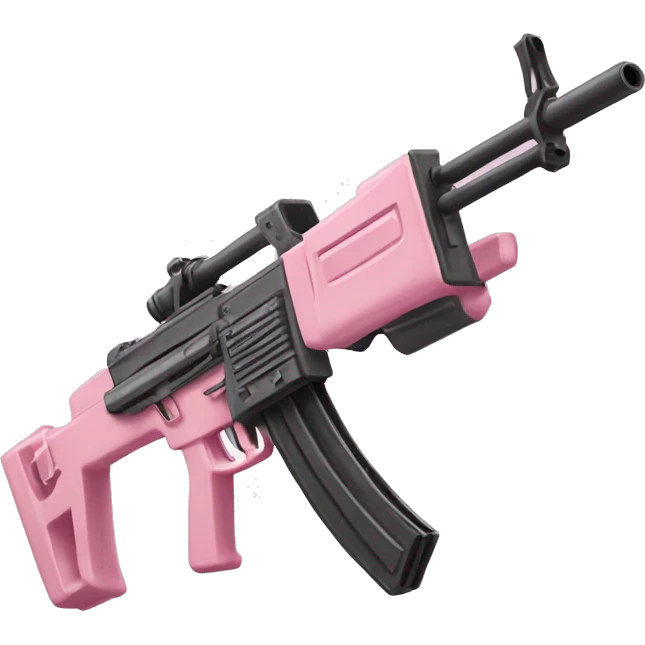 m60 machine gun, light pink, with a bow emoji