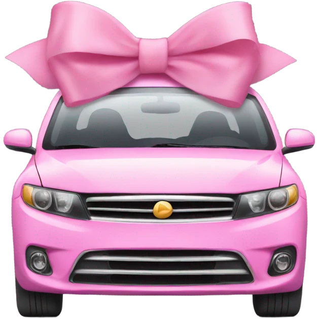 Pink car with bow emoji