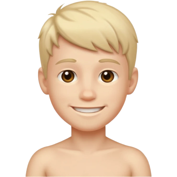 A naked boy in a picture emoji