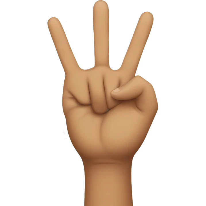 Live to the 2nd power hand gesture emoji