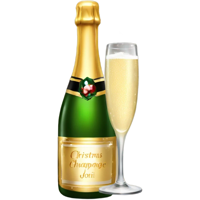 Christmas champagne emoji