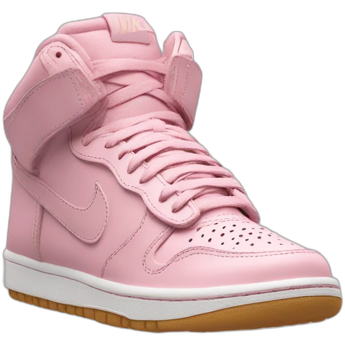 Une chaussure Nike rose emoji