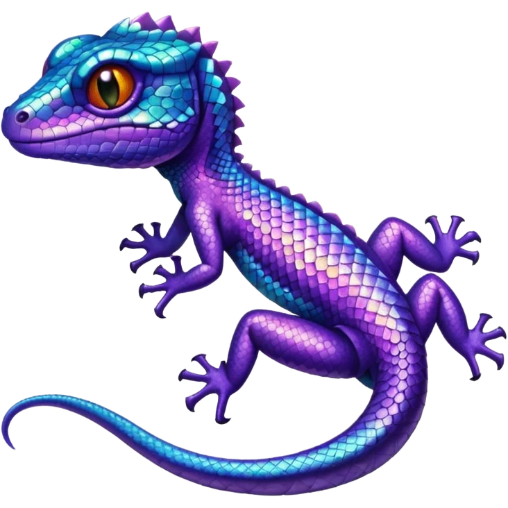 glitter purple lizard emoji