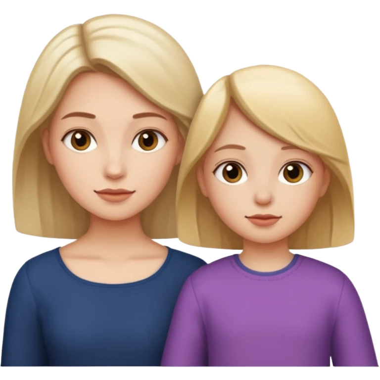 Mom and a little girl  emoji