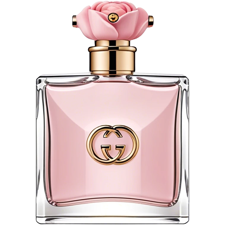 Gucci Bloom pale pink rectangular perfume bottle  emoji