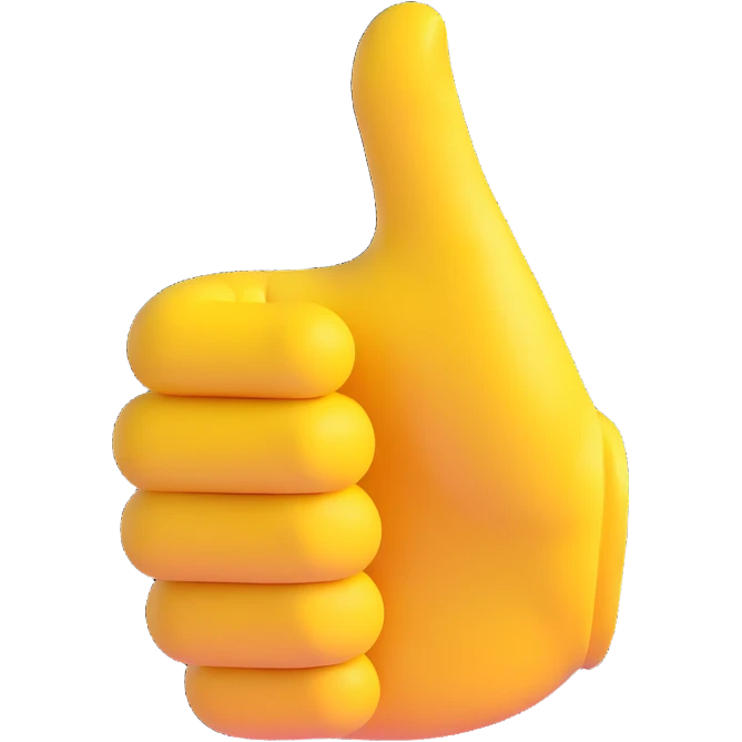 thumbs up 3D emoji emoji