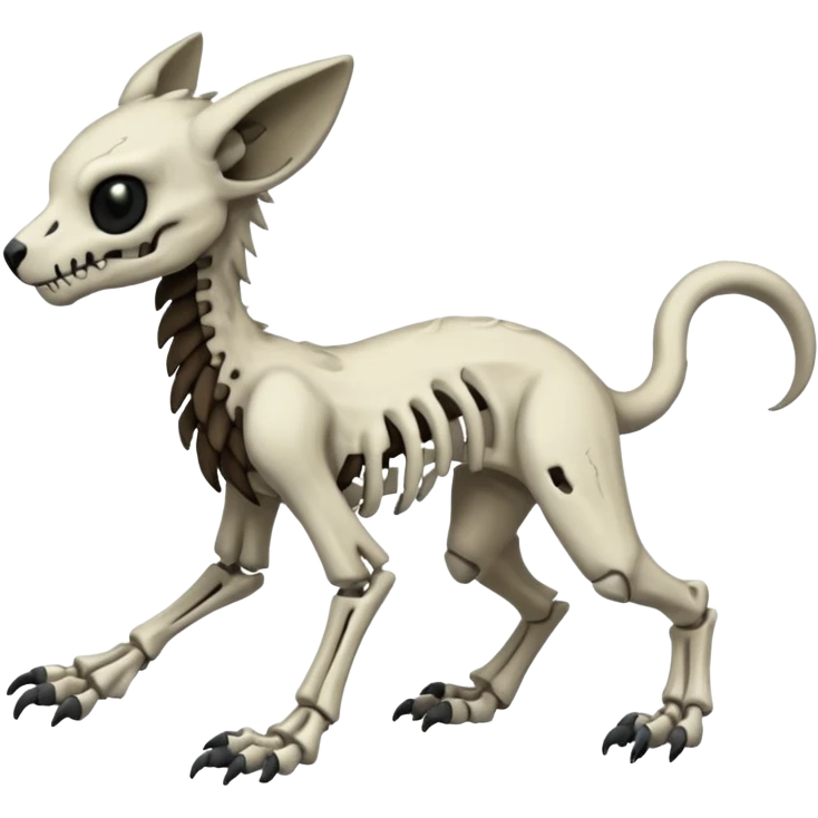 Eldritch Spooky Scary Skeletal Linoone-Absol-Trico-Hybrid (Full body) emoji