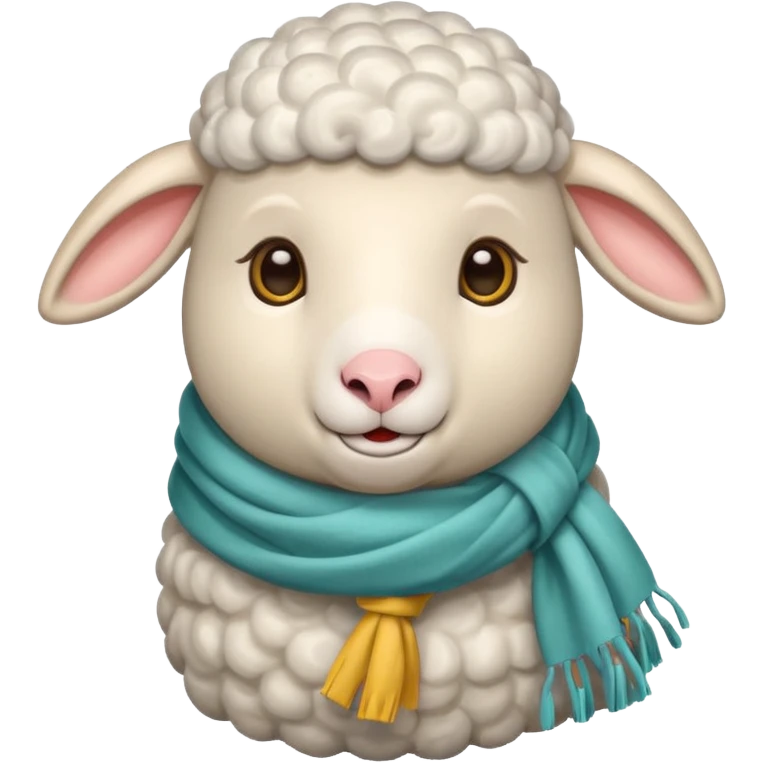 sheep with scarf emoji