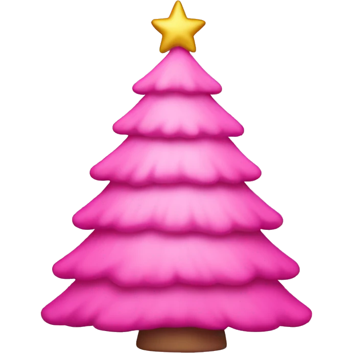 Pink Christmas tree emoji