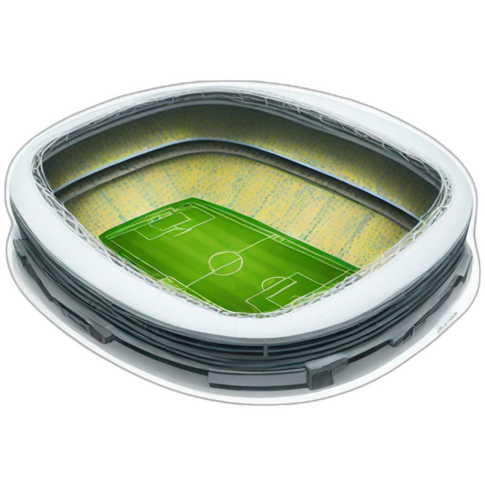 brazilian soccer stadium with completely white background emoji