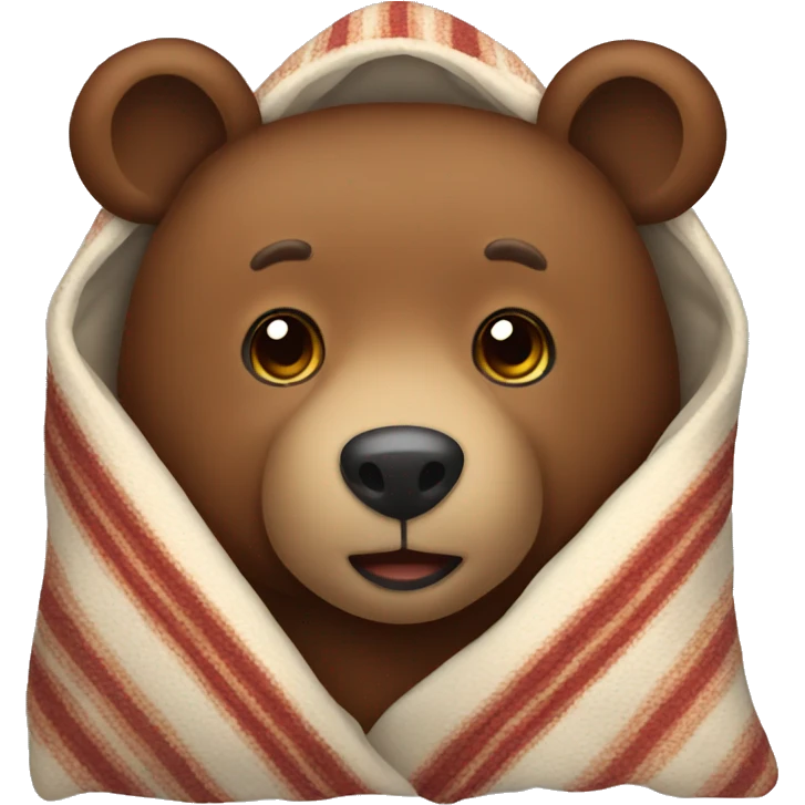 Brown bear wearing a blanket  emoji