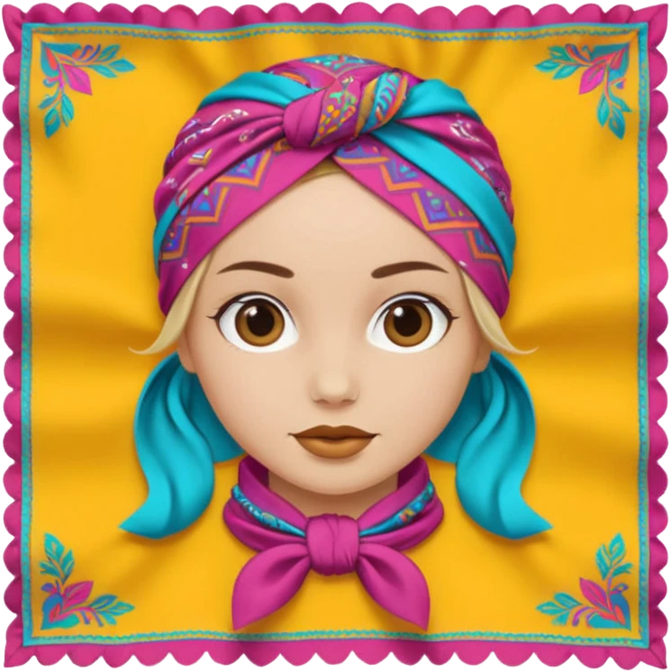 patterned bandana headscarf  emoji
