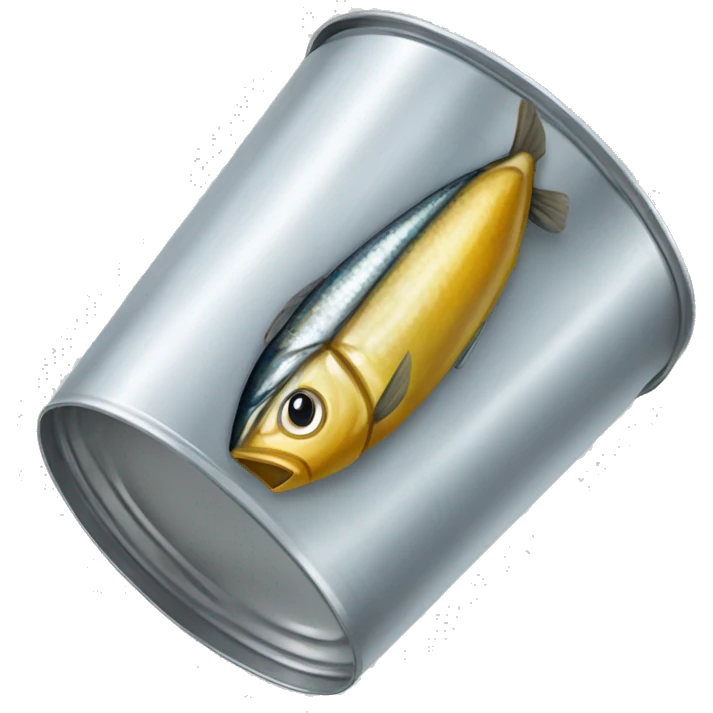 A flat tin can of sardines emoji