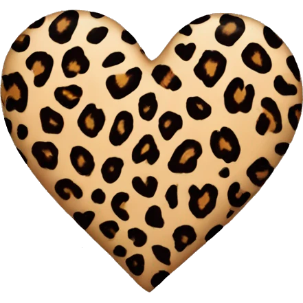 leopard print heart emoji
