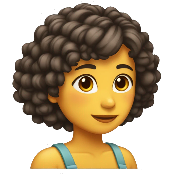 Chica morena con el pelo corto emoji