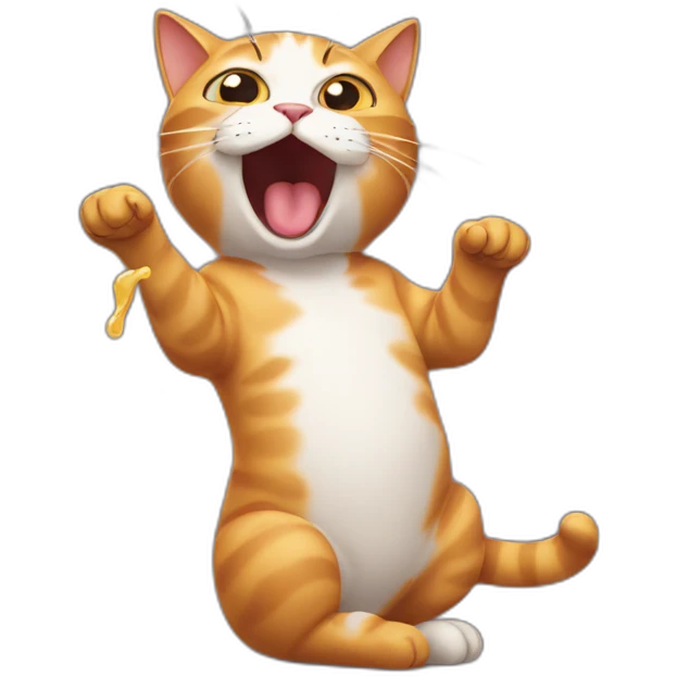 Cat throwing up emoji