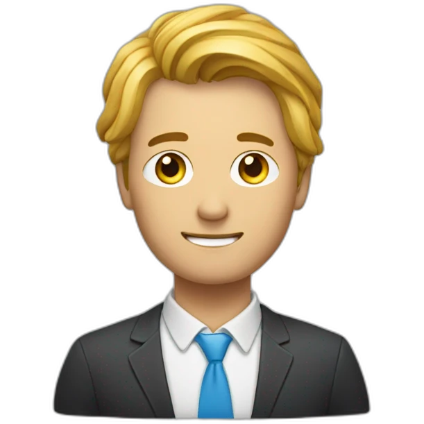 Un homme avec une tête de table emoji