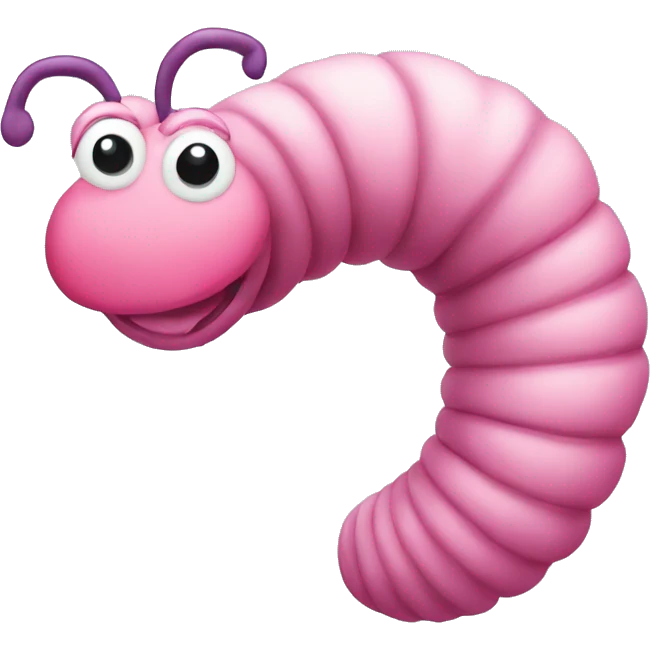 pink inch worm  emoji