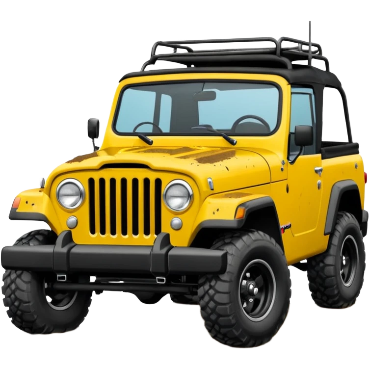 jeepster commando without top with straight flat hood emoji