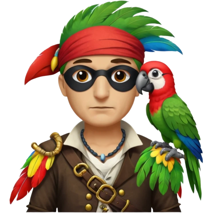 pirate and parrot emoji