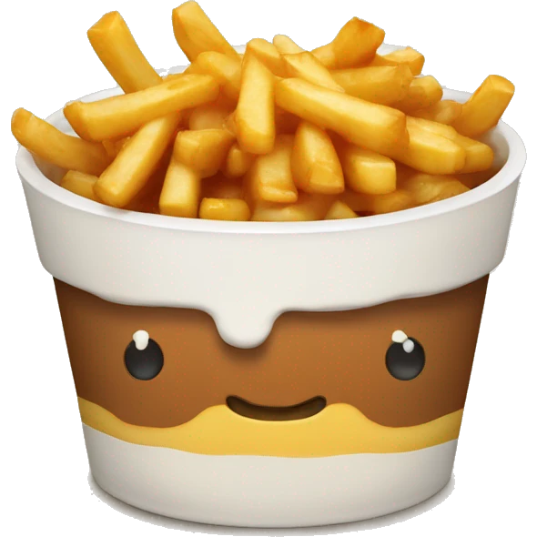 Poutine qui mange des patte emoji
