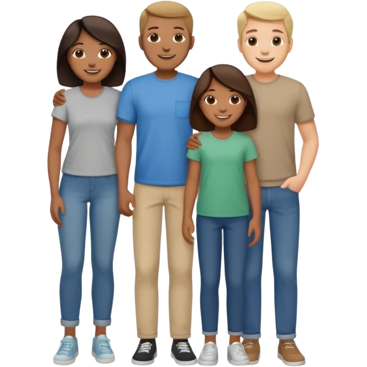 family of 5 members emoji