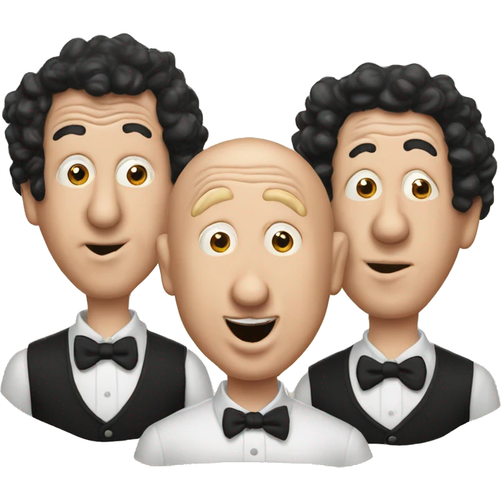 The Three Stooges Larry, Moe and Curly emoji