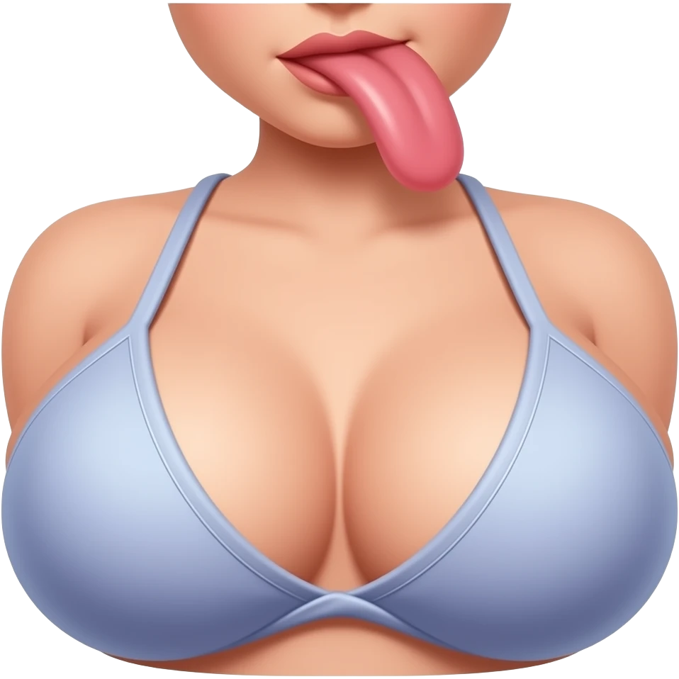 Boobs licking emoji
