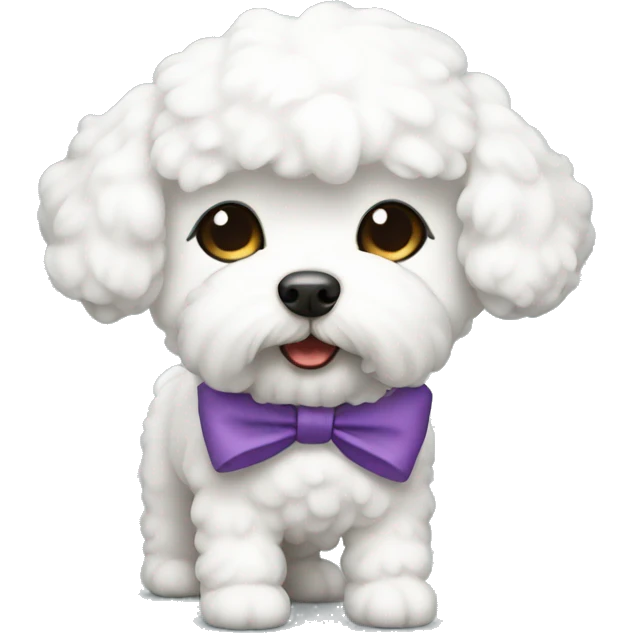 Bichon with a bow  emoji