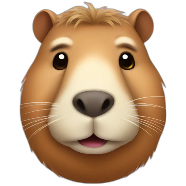 Capybara with mustache emoji