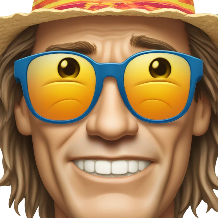 jim carrey beach shirt sun glasses sunscreen and beach hat just face emoji