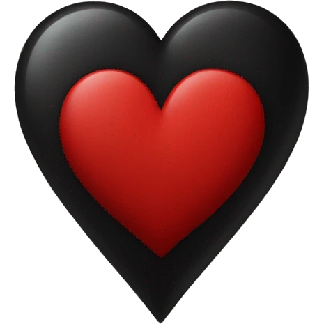 Half black and red heart emoji
