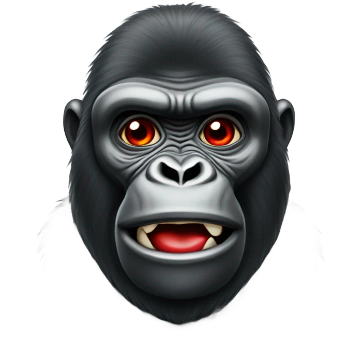 Gorilla with red lip emoji