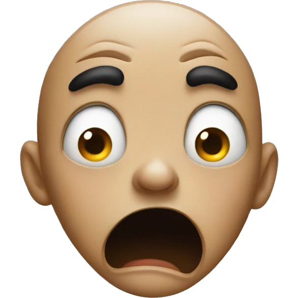 Horrified scared face emoji