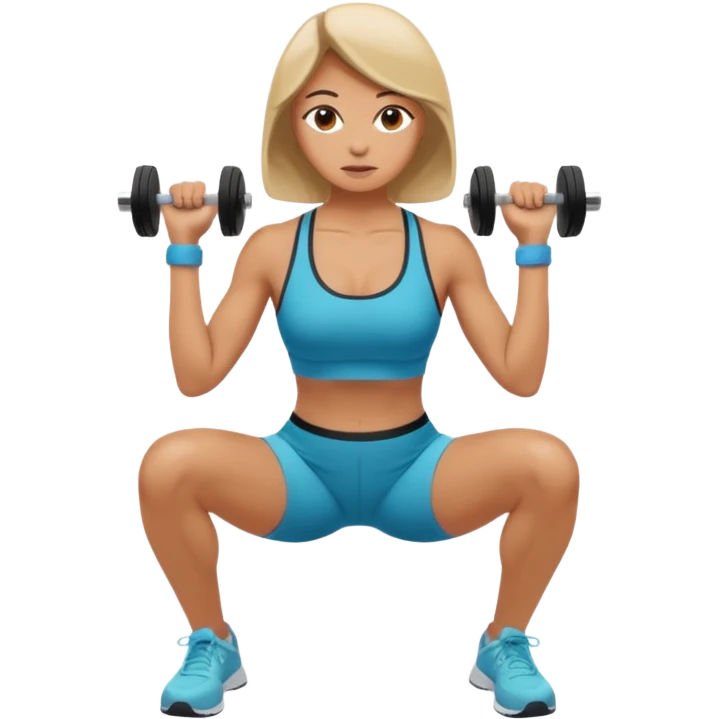 woman doing squat emoji