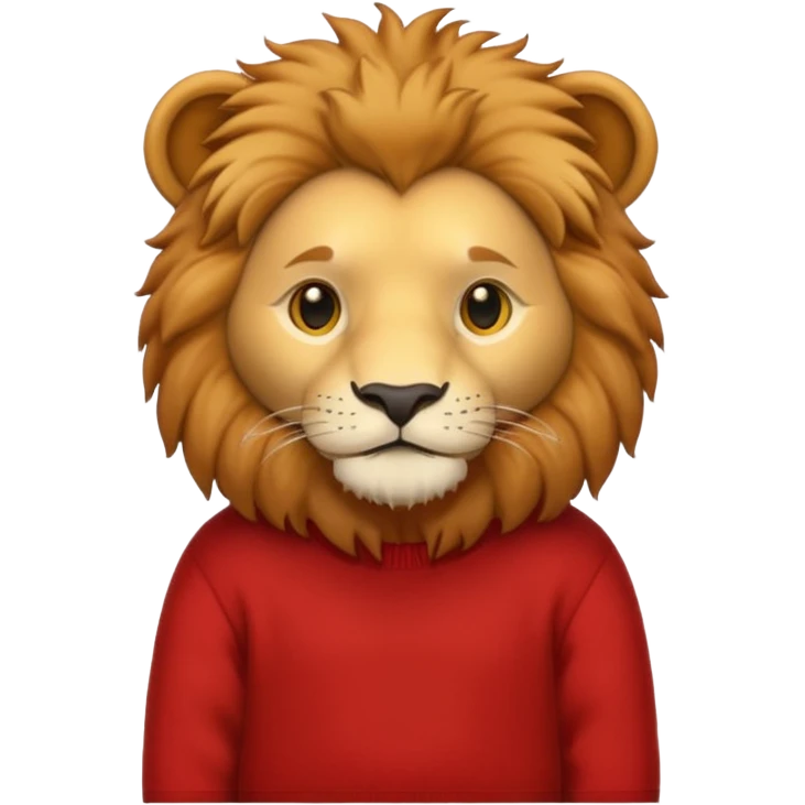 lion wearing jumper emoji